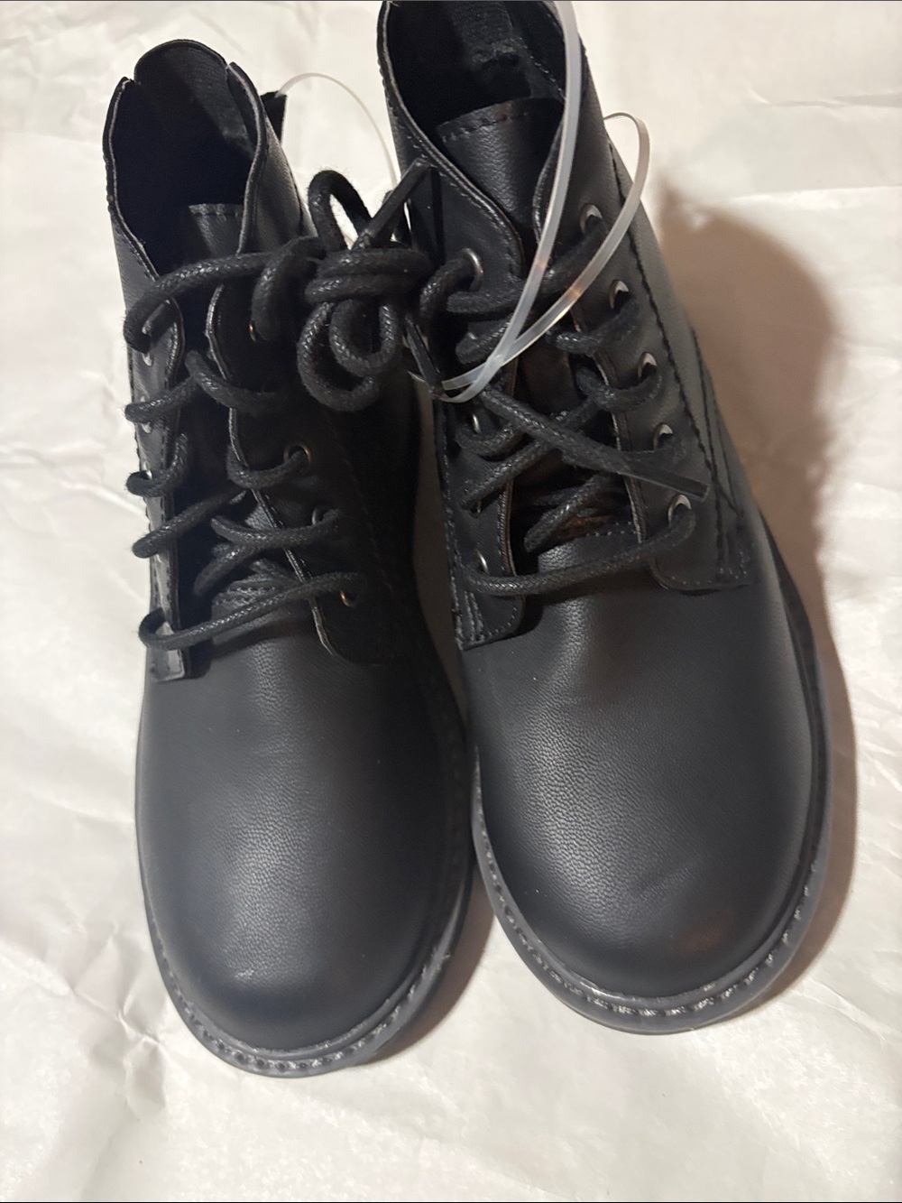 Cat & Jack Black Kids Lace-Up Combat Boots